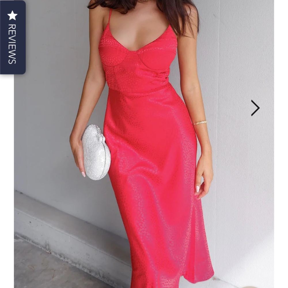 SHOWPO RUNAWAY ELECTRA SLIP MIDI DRESS - XS